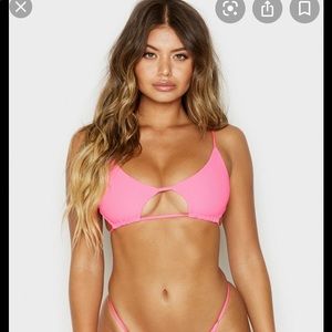 Hot pink Frankies bikinis-bikini top